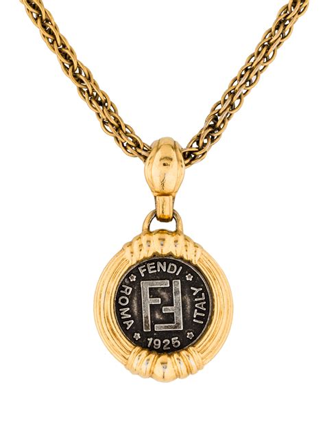 fendi white gold chain|Women's Designer Necklaces .